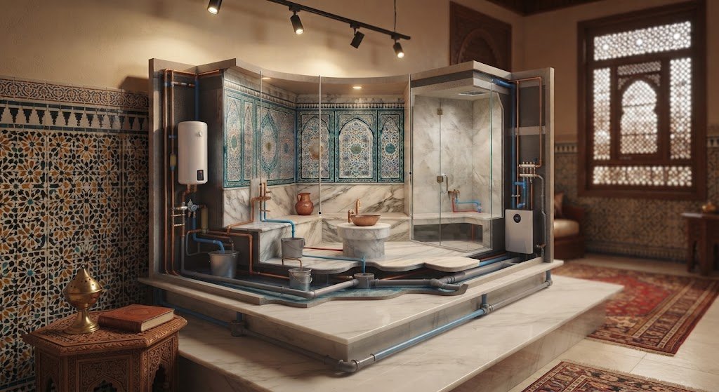 Moroccan bath plumbing requirements Dubai