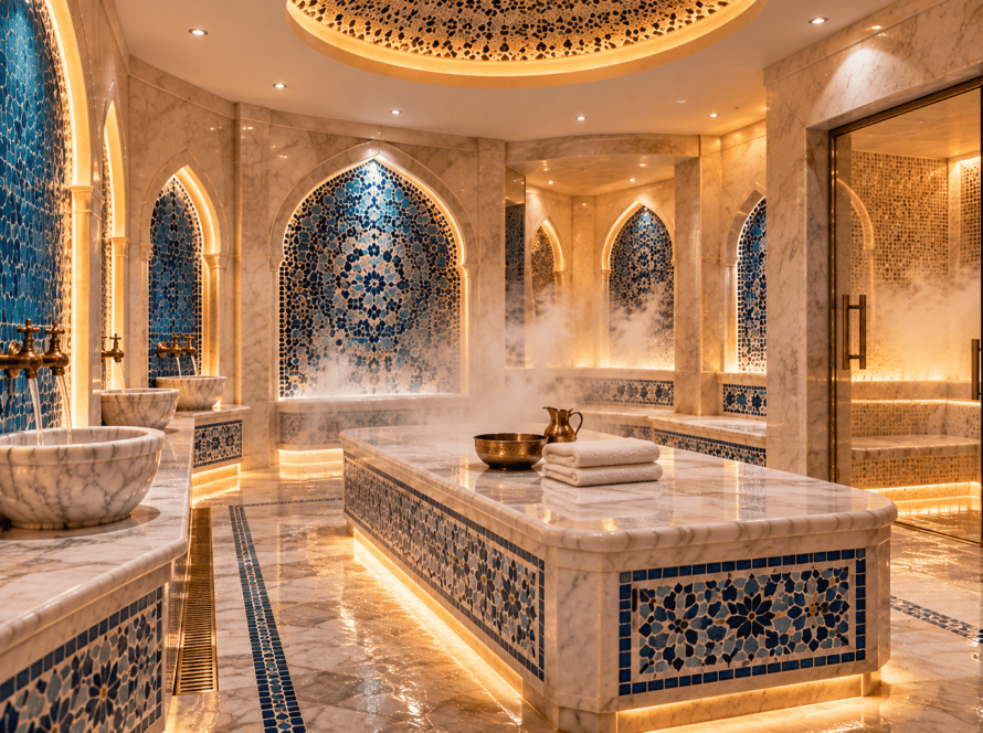 commercial hammam in a dubai hotel