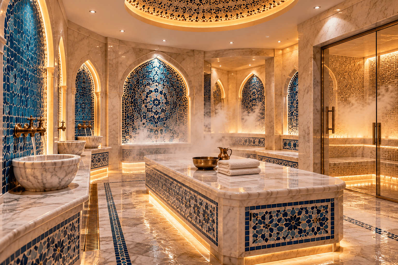 commercial hammam in a dubai hotel