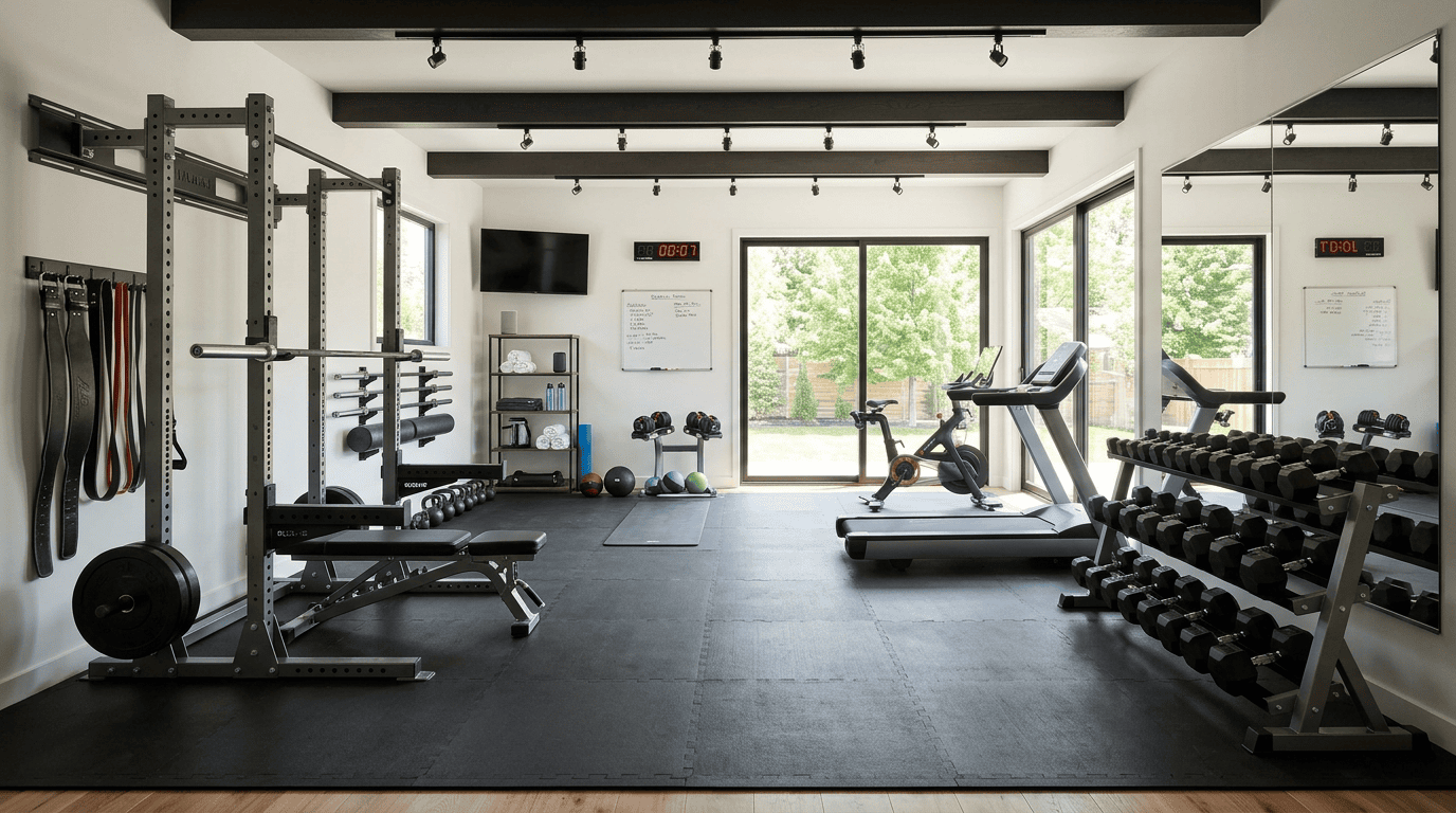 Home gym setup in Dubai apartment 2026 small space big results